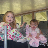 Brooklyn and Tori playing on "Paps'" bunk in his barracks.