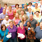 A Happy Crowd with full tummies after sharing in the cook out.