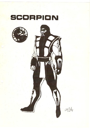 mortal kombat scorpion drawings. mortal kombat scorpion