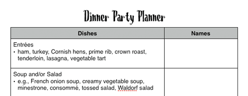party menu planner template drinlove info dinner party planner template