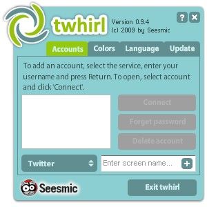 Twhirl account setting