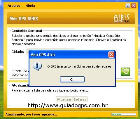 Atualizacao de radares gps airis