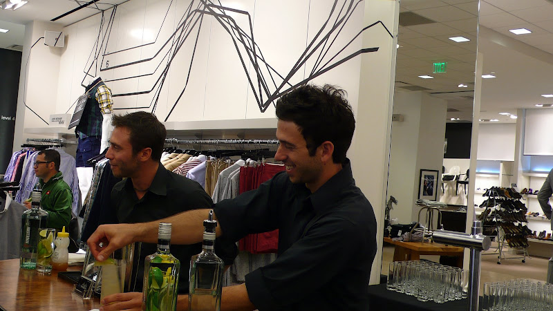 Bartenders at a Details event at Bloomingdale