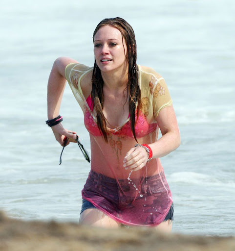 Hilary Duff in Wet Bikini