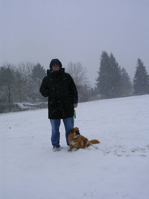 Ben & Cleo in the snow 12/14
