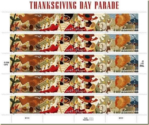 Thanksgiving Parade stamps