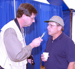 Tom Steever (Left) on the job (Courtesy of Brownfield)