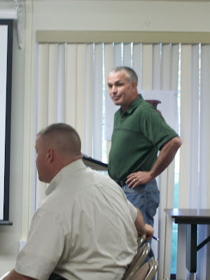 Industrial Arts Teacher Dave McLaughlin (Standing) tells school board members about the new program (KCII NEWS) Industrial Arts Teacher Dave McLaughlin (Standing) tells school board members about the new program (KCII NEWS)