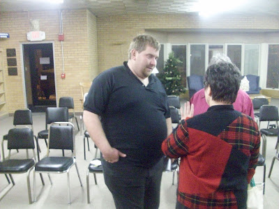 Jeremy Patterson chats with Mayor Sandra Johnson after the Wednesday November 16 2009 Council Meeting (KCII NEWS) Jeremy Patterson chats with Mayor Sandra Johnson after the Wednesday November 16 2009 Council Meeting (KCII NEWS)