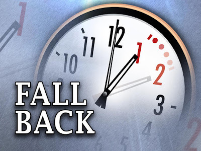 Clocks to be set back 1 hour on Sunday morning at 2AM.