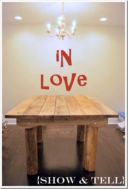 >{my version of a farmhouse table} garage and farm table 048