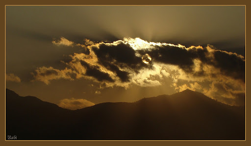 A face forms in the clouds