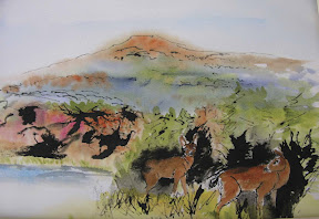 Deer of the Mountain <br/> framed, 11