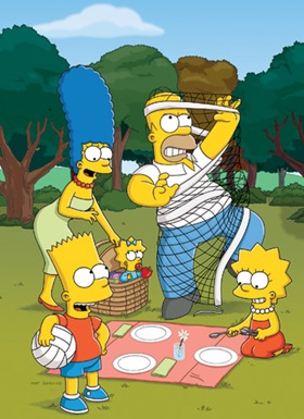 THE SIMPSONS: (L-R) Marge, Bart, Maggie, Homer and Lisa return for the 22nd season premiere airing Sunday, Sept. 26 (8:00-8:30 PM ET/PT) on THE SIMPSONS on FOX.  THE SIMPSONS ™ and © 2010 TTCFFC ALL RIGHTS RESERVED.