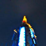 On top of the Empire State Building by night