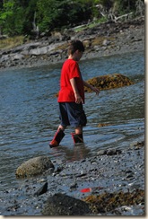 wading in water PJ