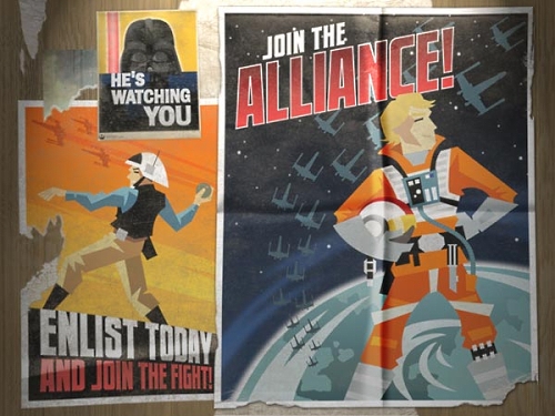 Propaganda posters Rebel alliance