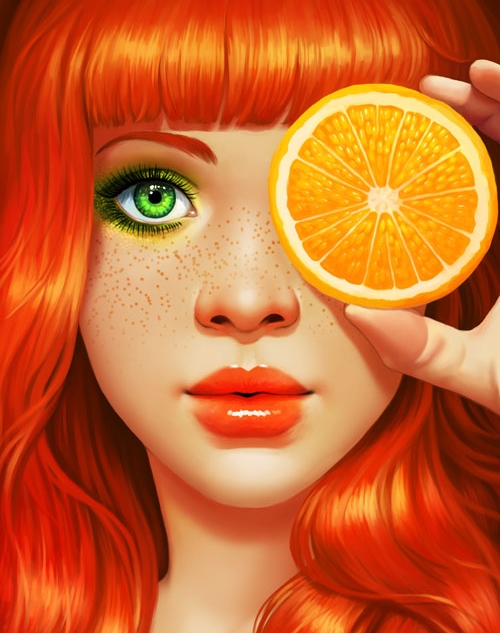 Red Orange Girl