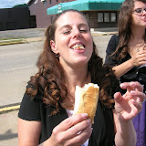 Joe Scarfs Down the Hot Dog