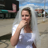 Eating Brats in a Wedding Dress