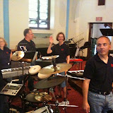 The band getting ready
