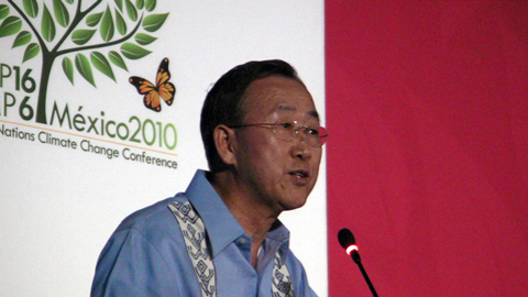 Ban Ki-moon at climate talks