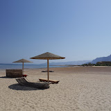 Welcome shade on the baking beach