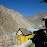 View as we leave our hostel in the morning beneath another cornflower blue sky.