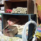 Buying dynamite on the street on Potosi. We loved the fact that they sold and lit cigarettes for their customers too !