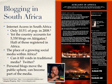 Blogging in South Africa CAS4005F