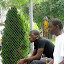 James and Keyon waiting for the doors to open