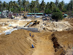 A big hole that will become a water park