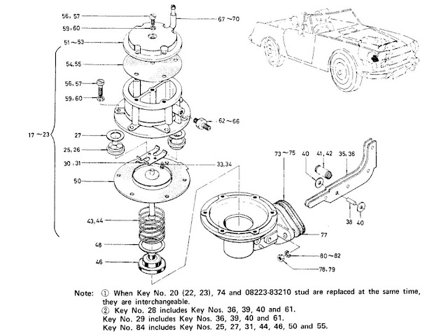 Datsun Fairlady Parts illustration no. 010-2 Fuel Pump