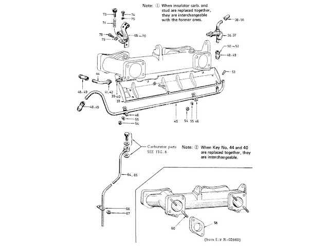 Datsun Fairlady Parts illustration no. 005-2 Manifold 1600 (R16) [2]
