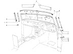 Datsun Fairlady illustration no. 056B-1 Windshield Glass (1965-67.5)