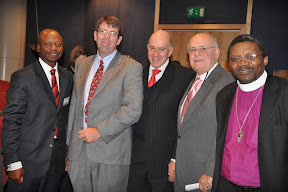 L-R: William Mzimba, Alan Gilbertson, Geoff Rothschild, Bob Forney, Bishop Malusi Mpumlwana