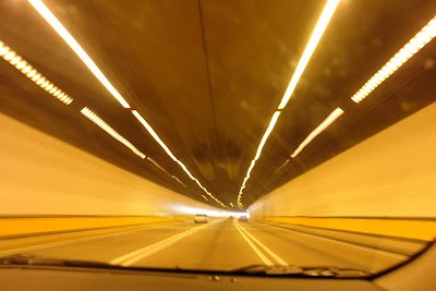 Highway 3 goes through numerous tunnels.