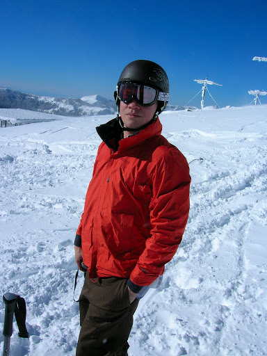 Scott near the summit of Ward Peak