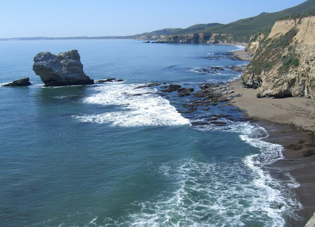 View north of Arch Rock to Drakes Bay