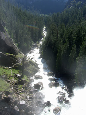 Looking back down the canyon from the top of Vernal Falls