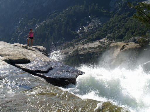 Serena on top of Nevada Falls
