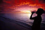 Tramonto sull'oceano di Tonga