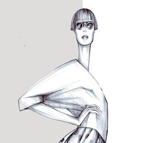 elena sofia tinis illustration geometric FASHION ILLUSTRATIONS BY ELENA SOFIA