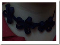 Necklace made from bias tape.