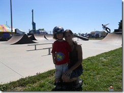 Caiden and mom after competion