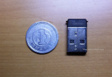 超小型マイクロレシーバと1円玉との比較