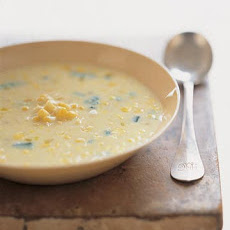 Cold Curried Buttermilk Soup with Corn and Poblano Chile