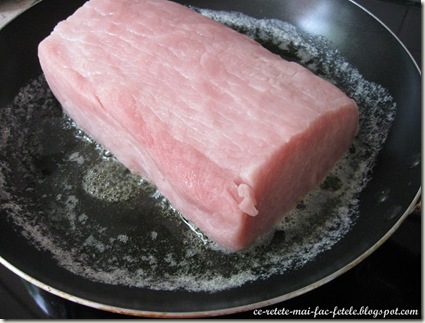 Cotlet de porc împănat - calim carnea