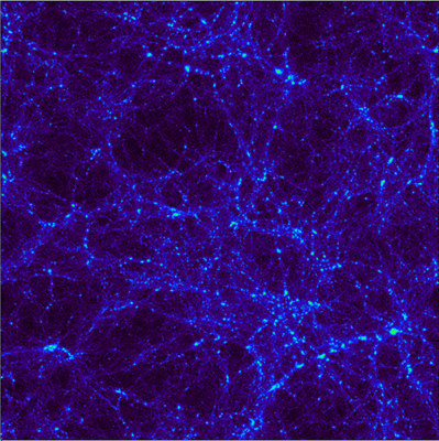 simulação da distribuição da matéria escura