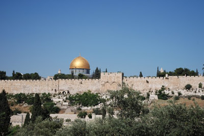 View of the Dome of the Rock and the Mercy Gate from the Mount of Olives